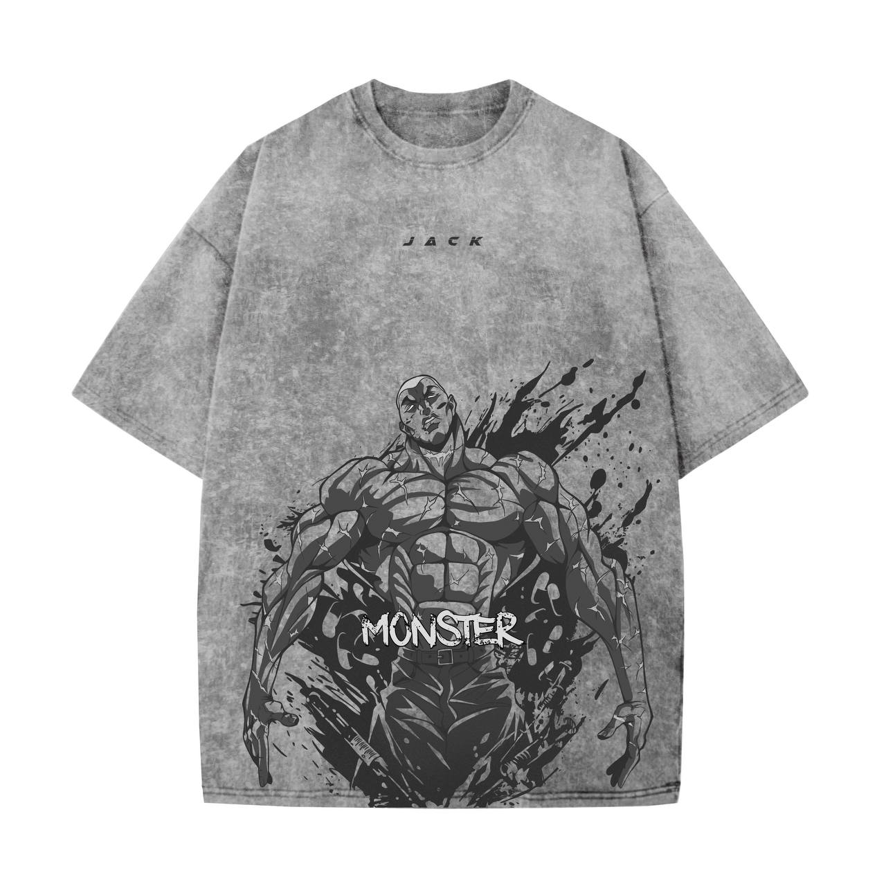 Acid Wash Jack Oversized T-Shirt | Baki