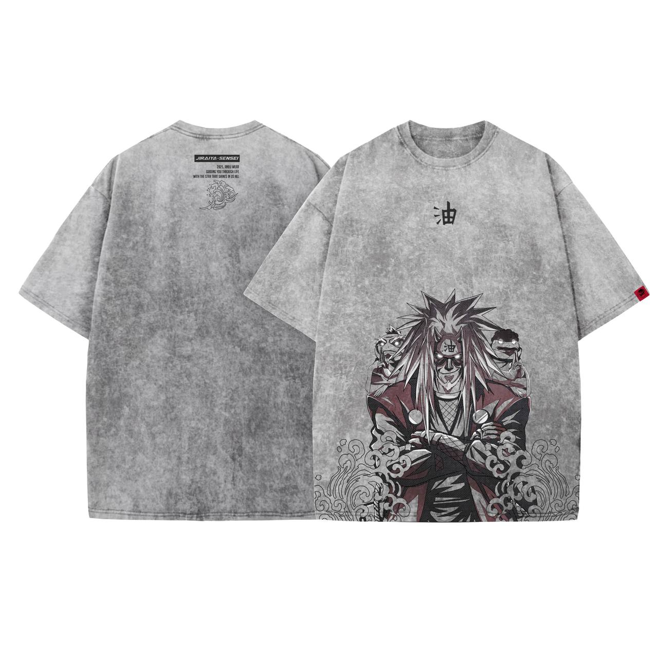 Acid Wash Gama Sennin Oversized T-Shirt | Naruto