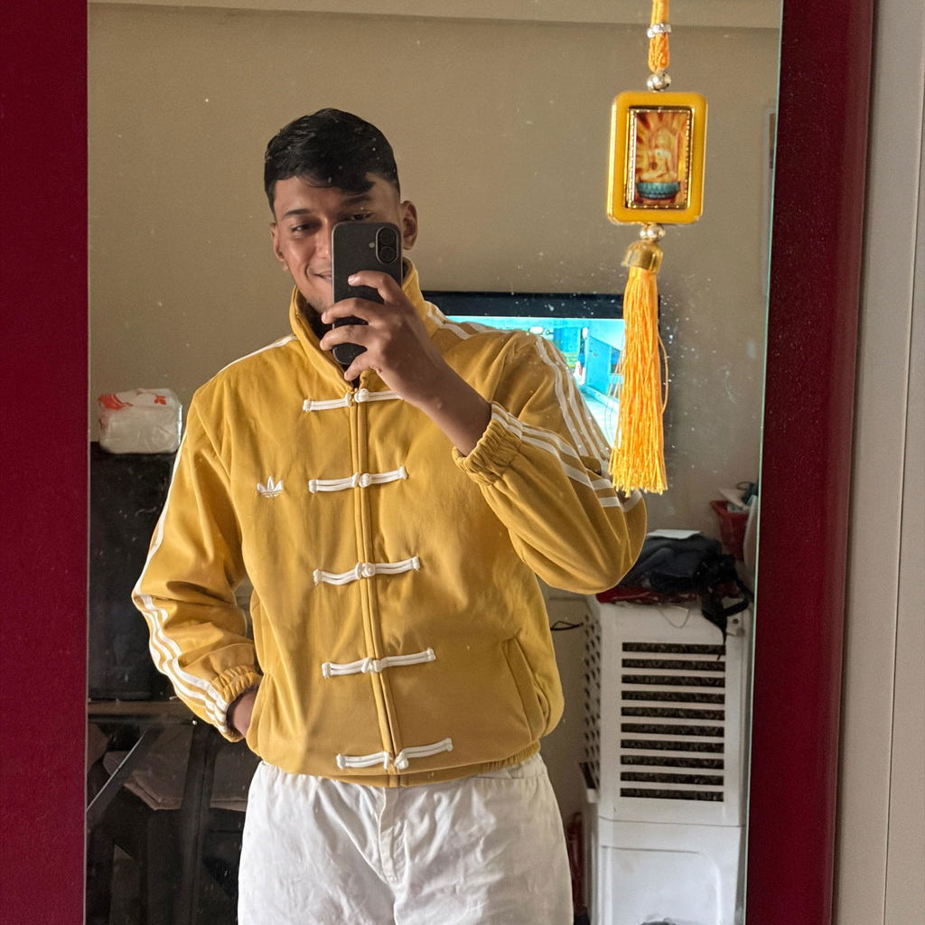 Premium Mustard Yellow CNY Jacket – Chinese Knot Tang Streetwear Unisex Jacket