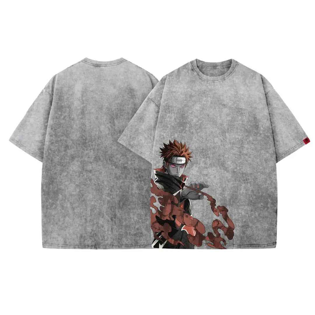 Acid Wash Pain Oversized T-Shirt | Naruto