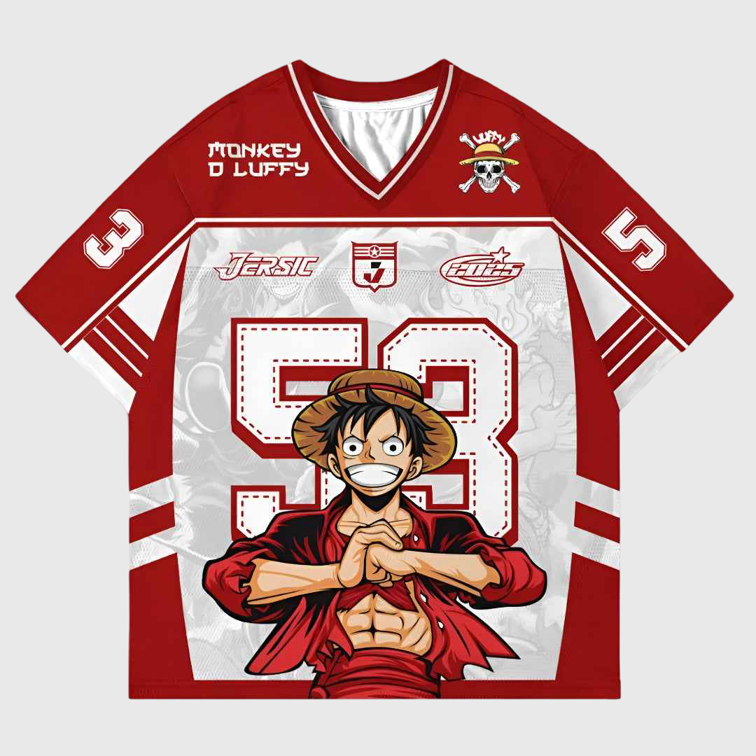 Monkey D. Luffy – One Piece Black Edition Oversized Jersey - Gleame