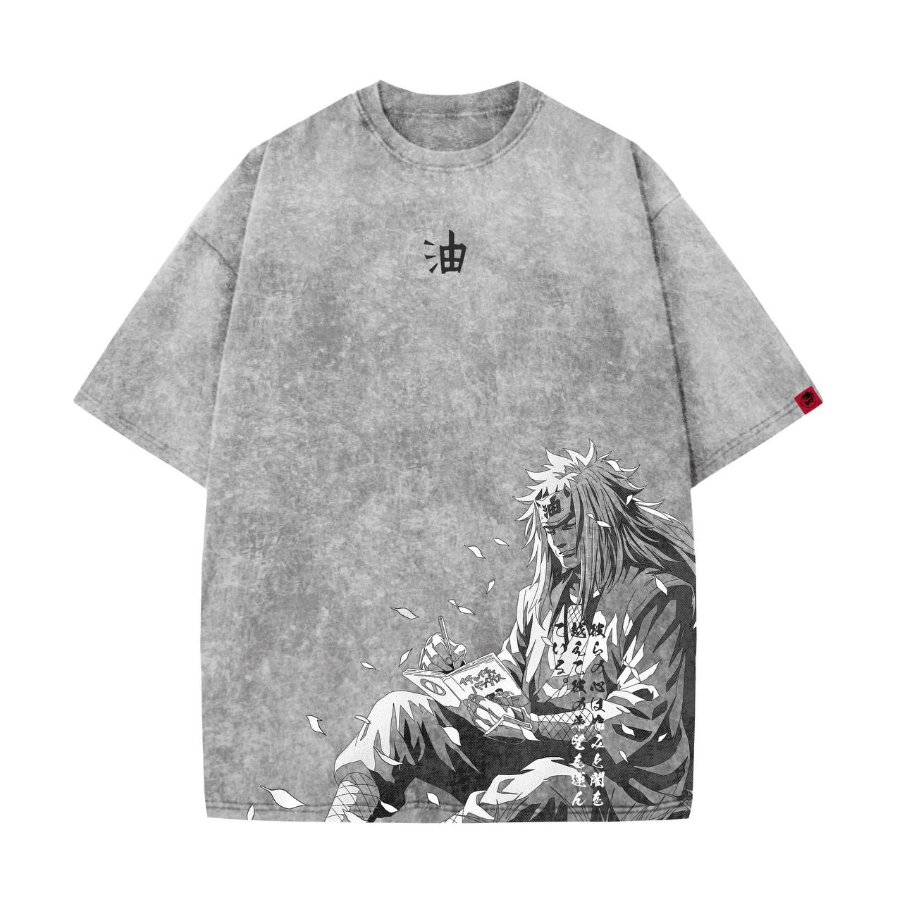 Acid Wash Jiraiya Oversized T-Shirt | Naruto