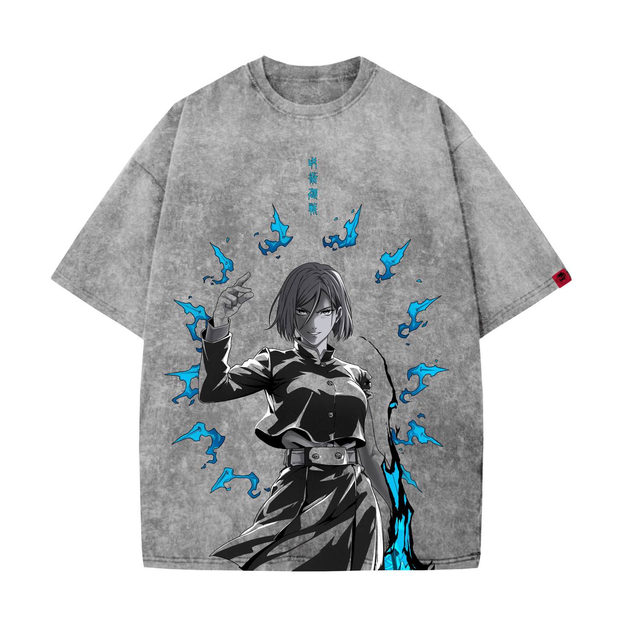 Acid Wash Nobara Oversized T-Shirt | Jujutsu Kaisen