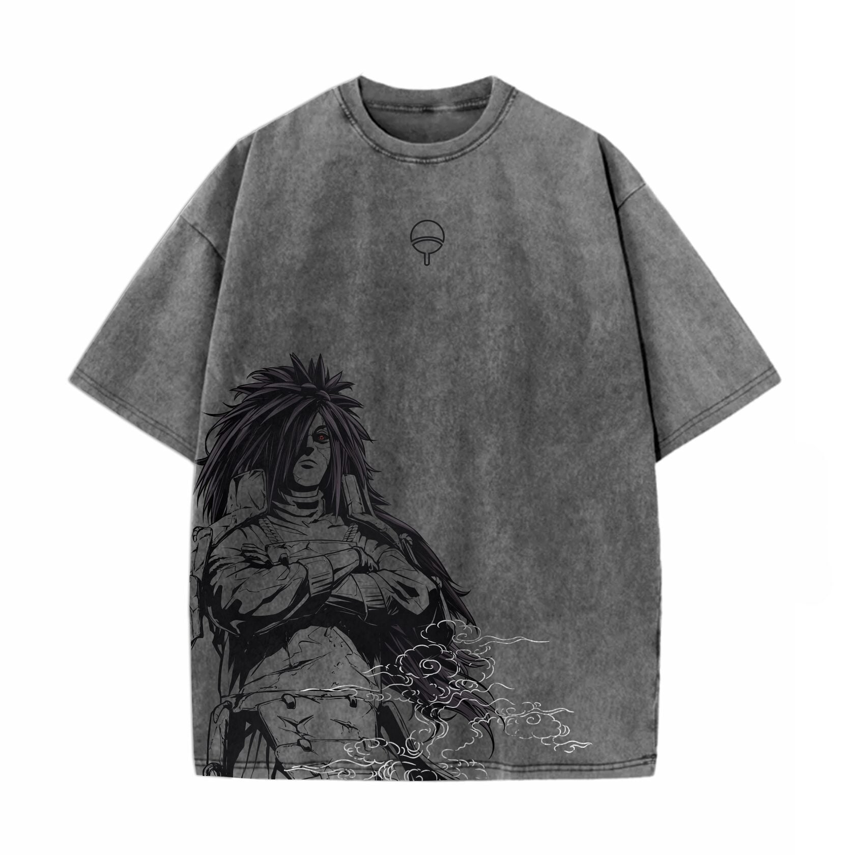 Acid Wash Madara Oversized T-Shirt | Naruto