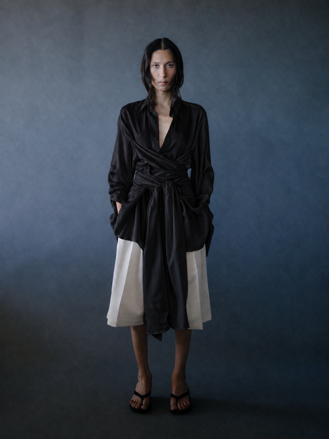 FRAN SHIRT - BLACK CUPRO