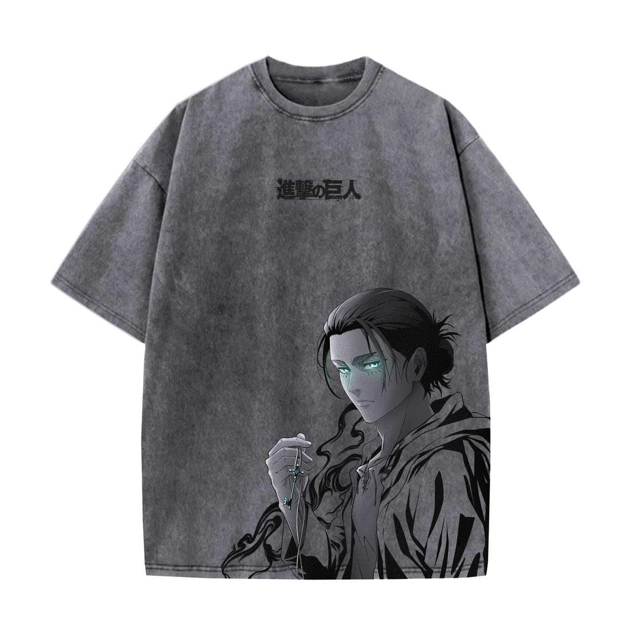 Acid Wash Eren Oversized T-Shirt | Attack on Titan