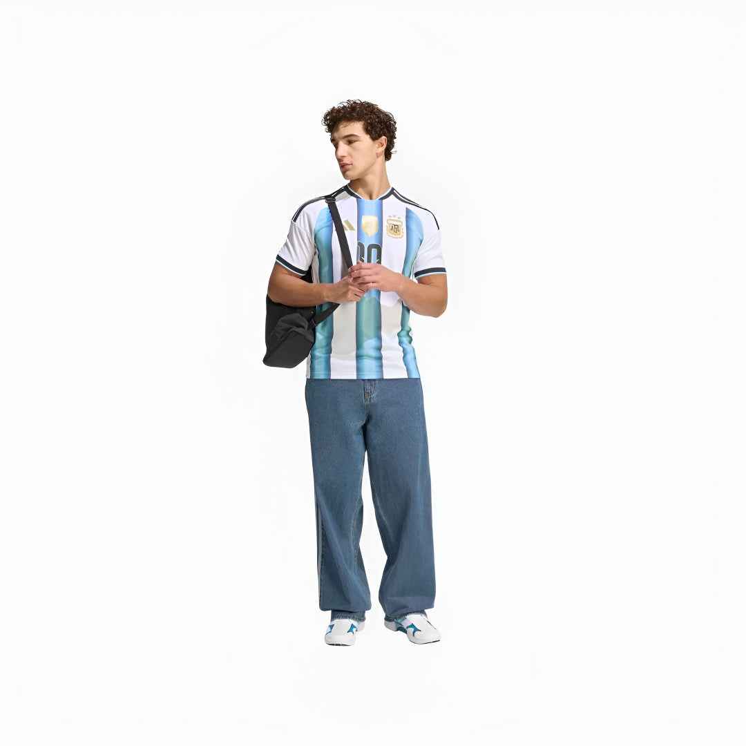 Argentina World Cup Messi Jersey (Embroidery)