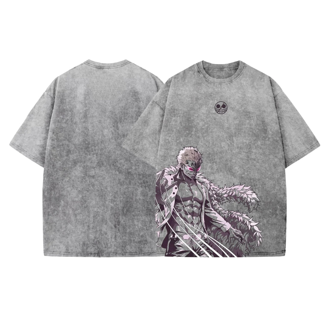 Acid Wash Doflamingo Oversized T-Shirt | One Piece