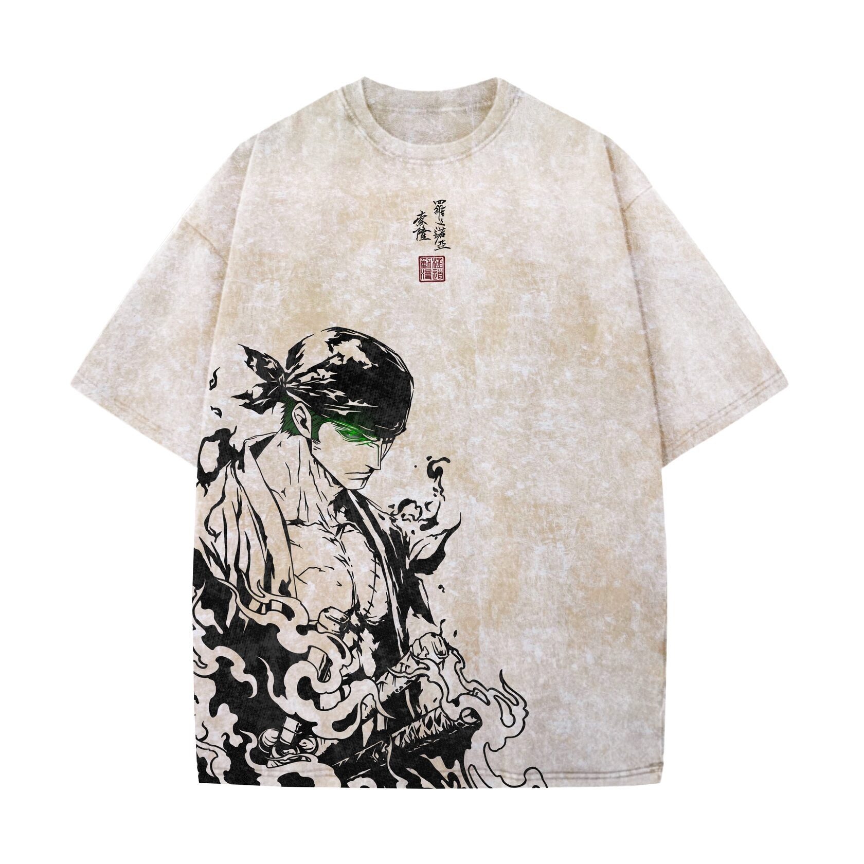Acid Wash Zoro Oversized T-Shirt | One Piece