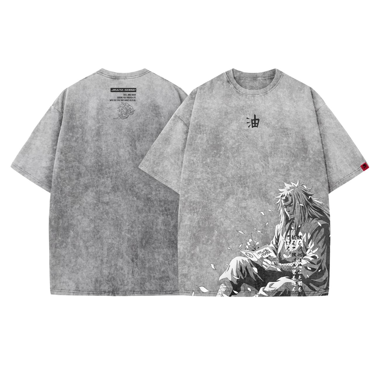 Acid Wash Jiraiya Oversized T-Shirt | Naruto