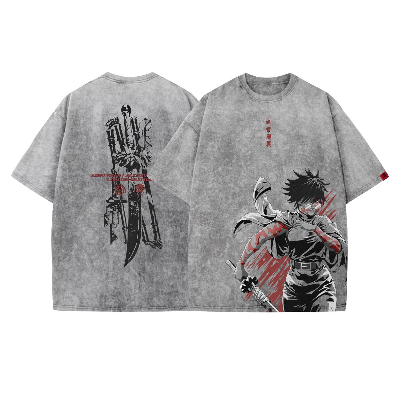 Acid Wash Maki Oversized T-Shirt | Jujutsu Kaisen
