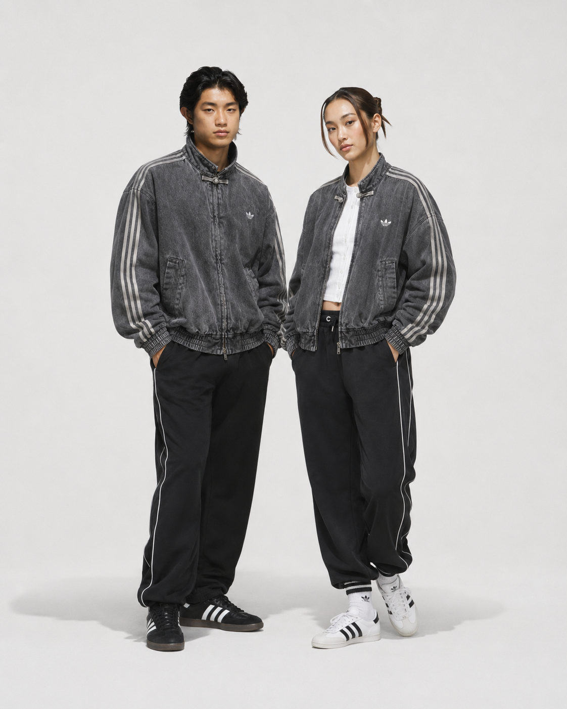 Vintage Washed Denim CNY Oversized Unisex Jacket - Gleame
