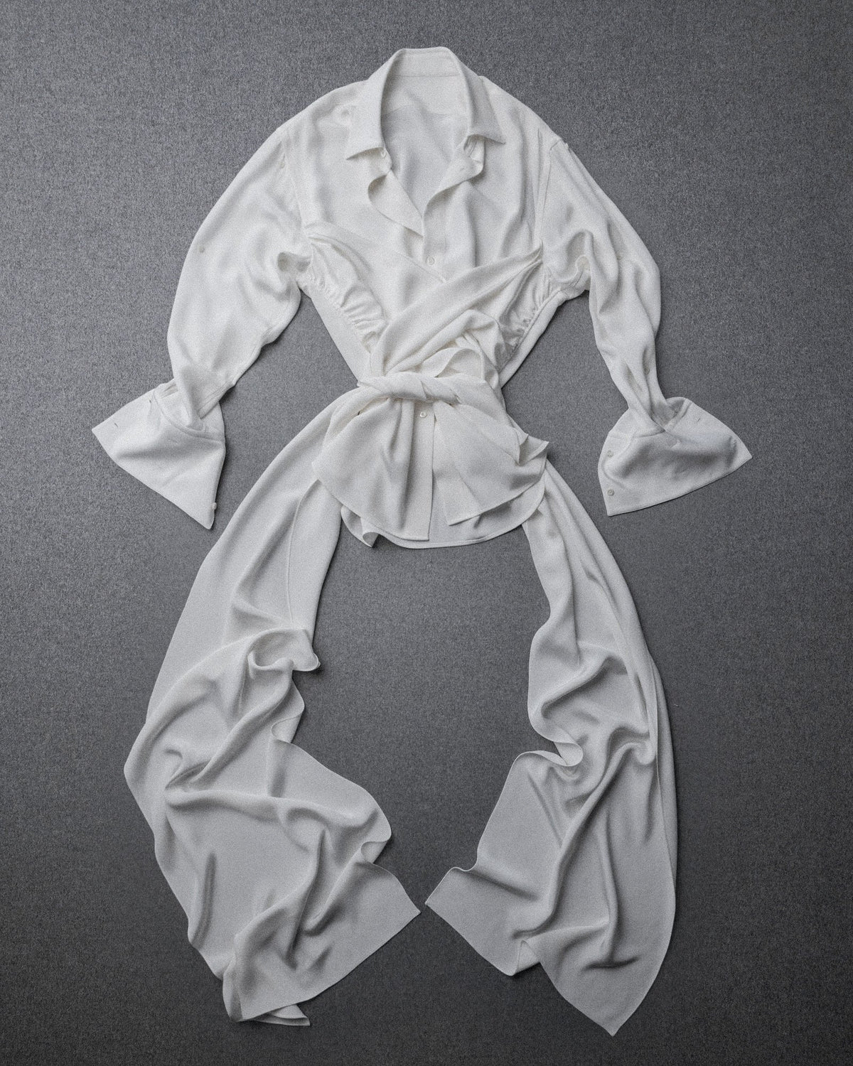 GLEAME FRAN SHIRT - WHITE SILK