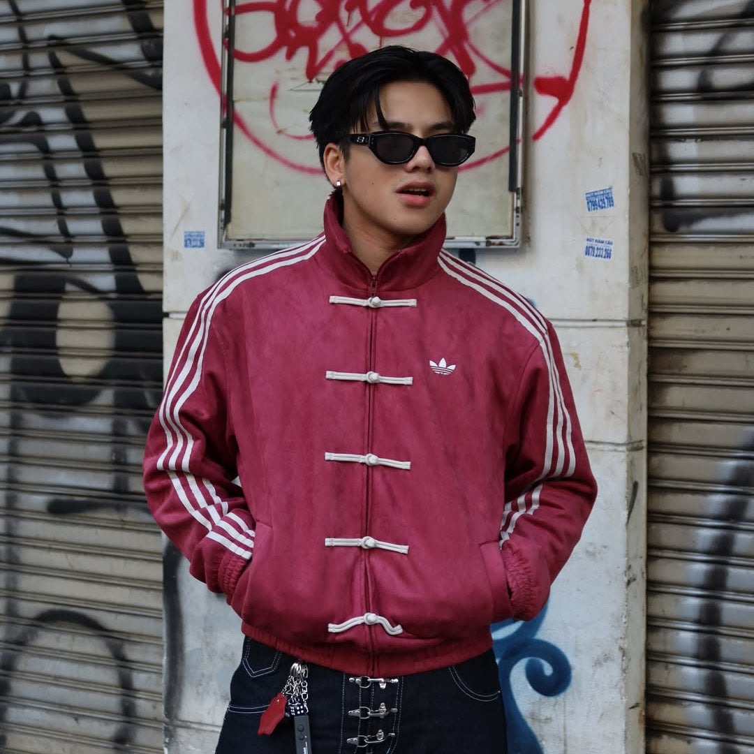 Premium Maroon CNY Jacket – Chinese Knot Tang Streetwear Unisex Jacket