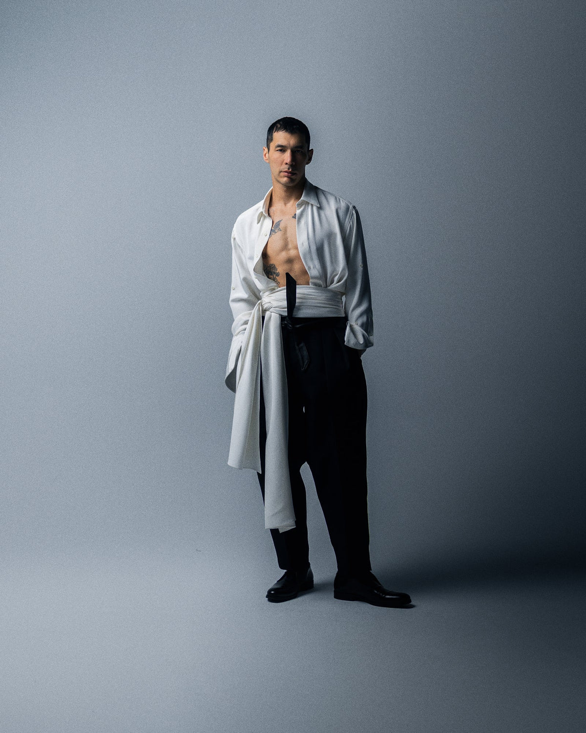 GLEAME FRAN SHIRT - WHITE SILK