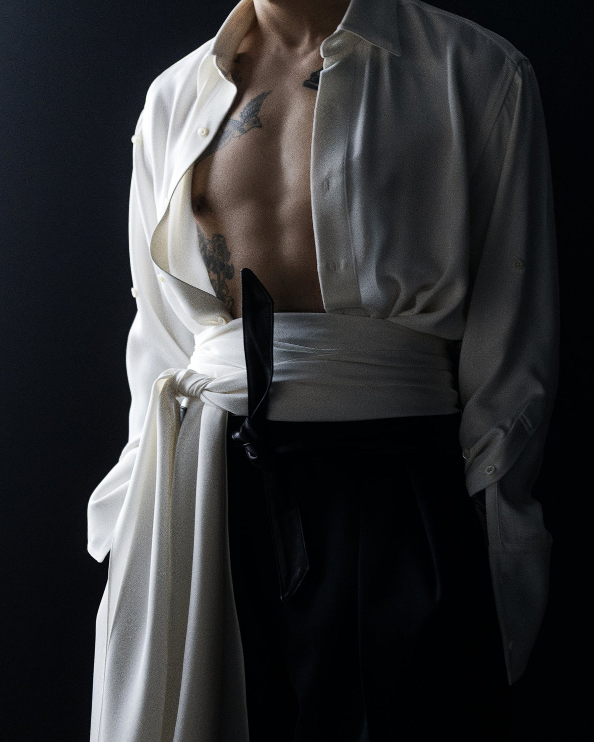 GLEAME FRAN SHIRT - WHITE SILK