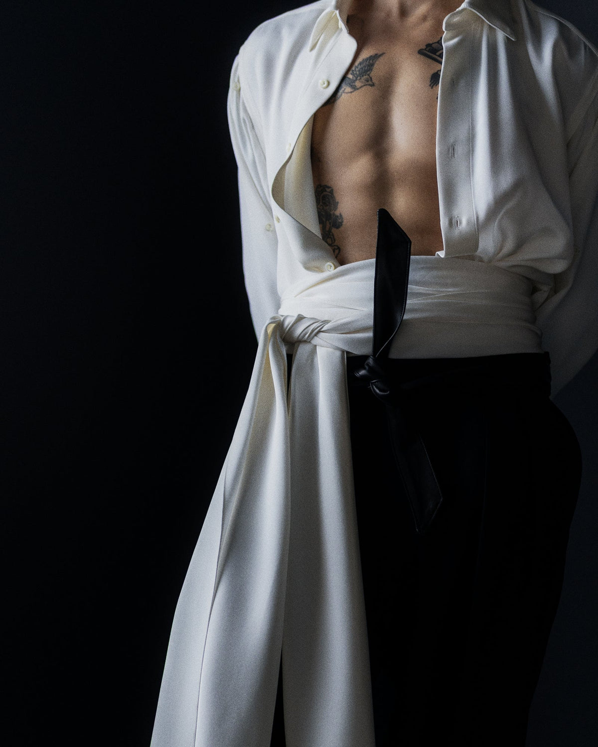 GLEAME FRAN SHIRT - WHITE SILK