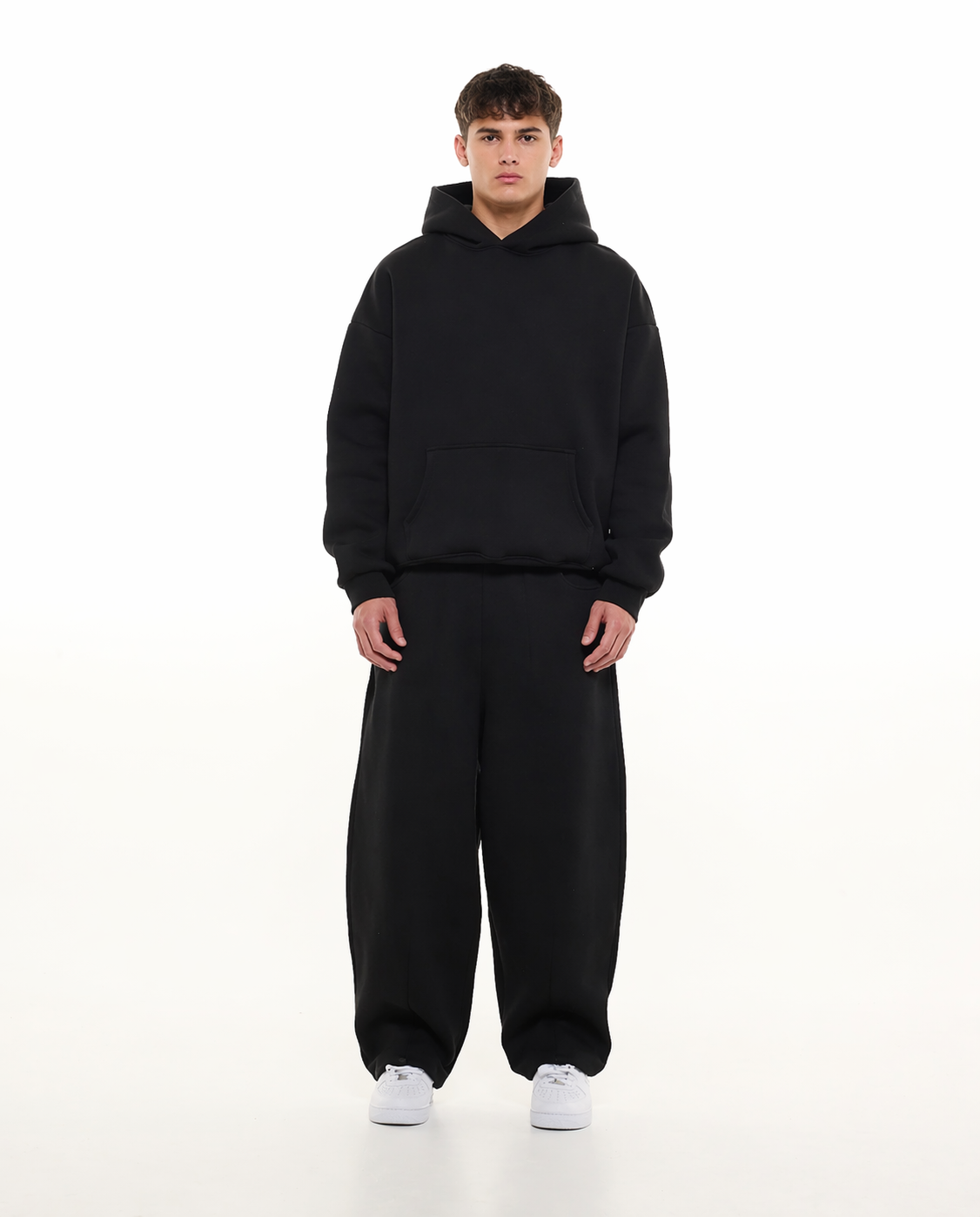 320 GSM Cozy Side Pocket Baggy Sweatpant | Black