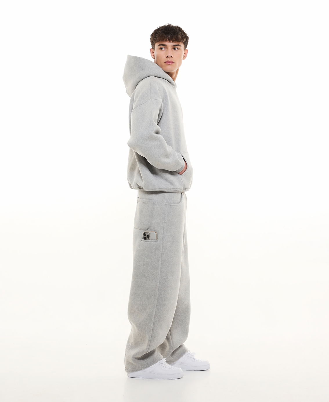 320 GSM Cozy Grey Side Pocket Sweatpant