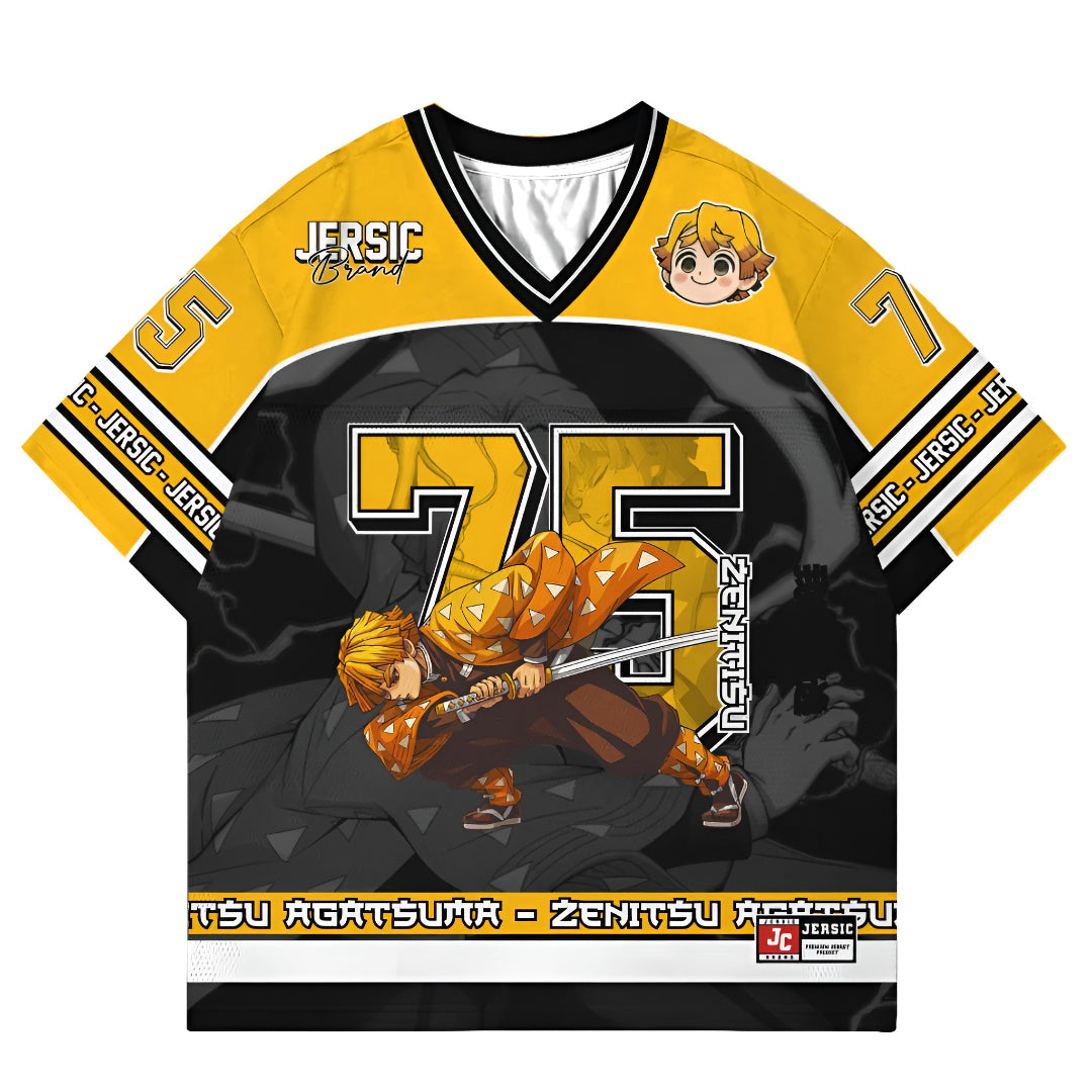 Demon Slayer Legacy – Zenitsu Oversized Jersey - Gleame
