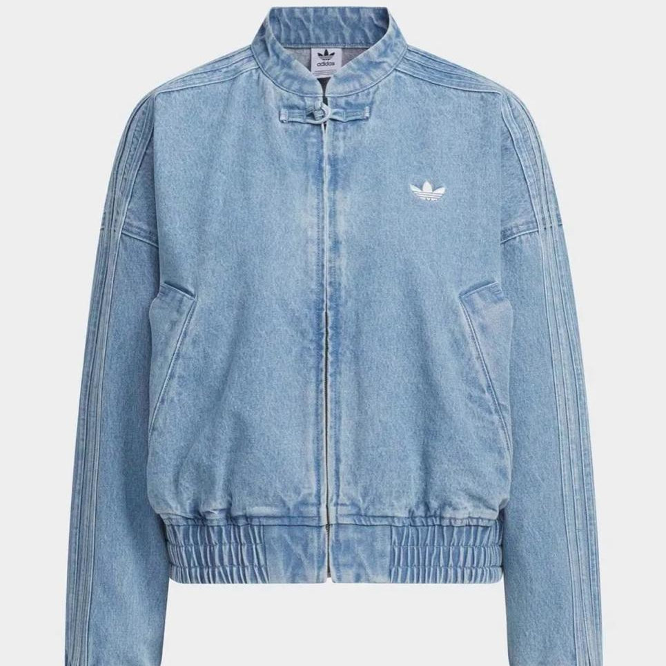 Premium Light Blue Denim CNY Jacket – Chinese Knot Oversized Streetwear Unisex Jacket