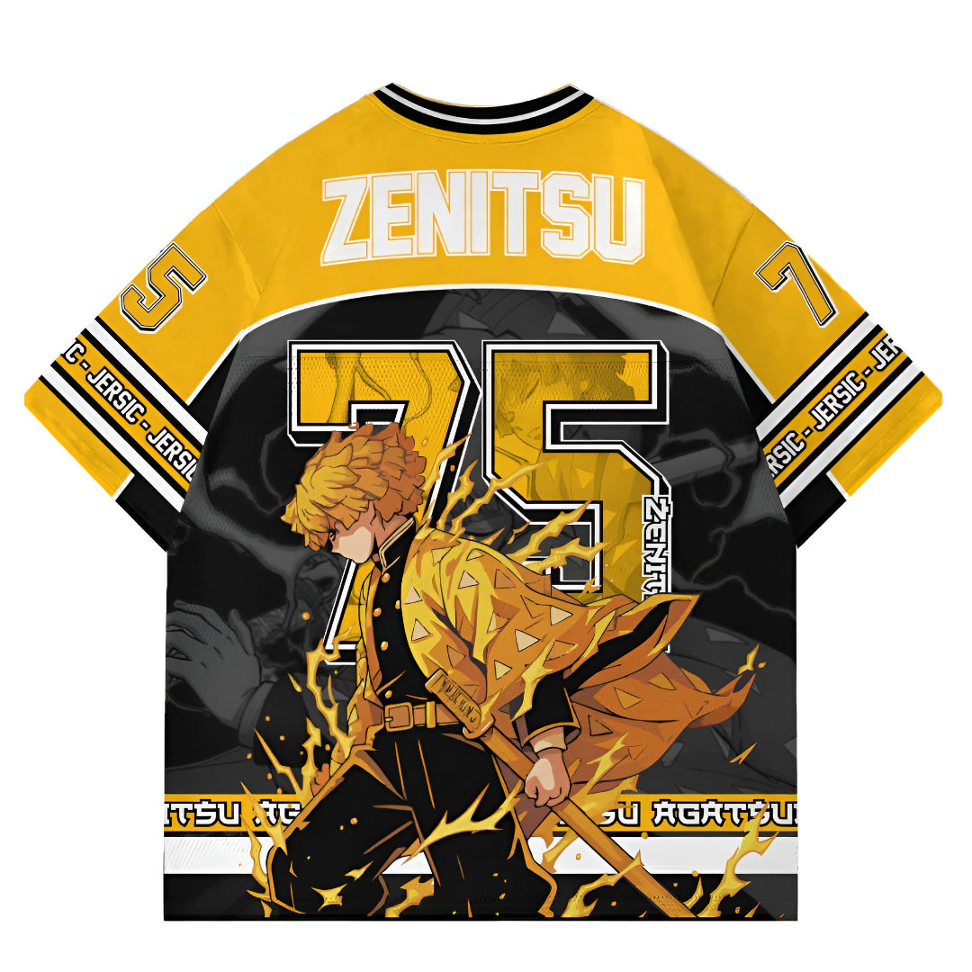 Demon Slayer Legacy – Zenitsu Oversized Jersey - Gleame