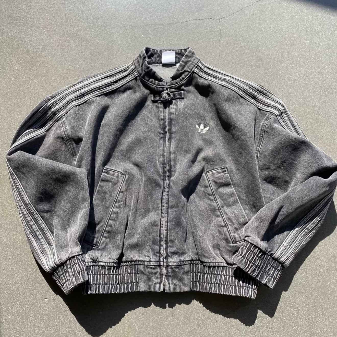 Vintage Washed Denim CNY Oversized Unisex Jacket