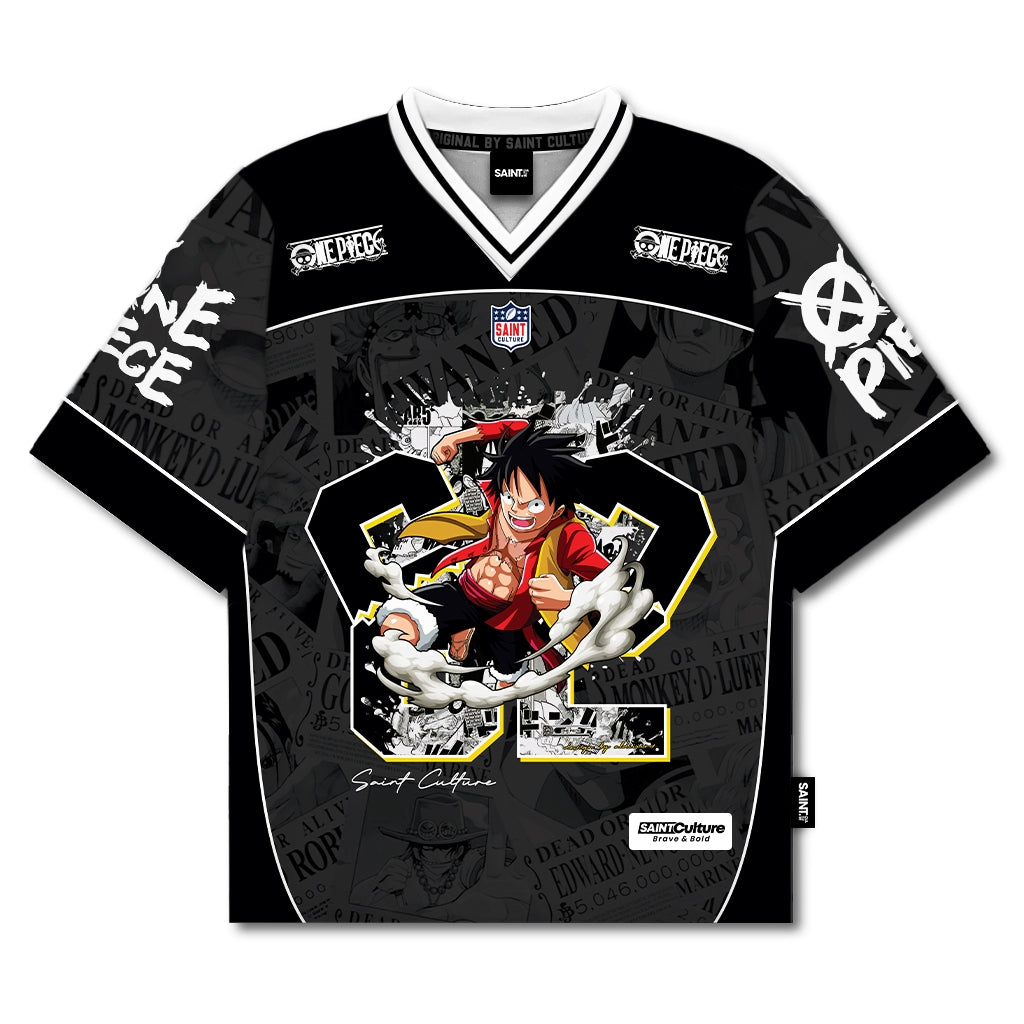 Monkey D. Luffy – One Piece Black Edition Oversized Jersey - Gleame